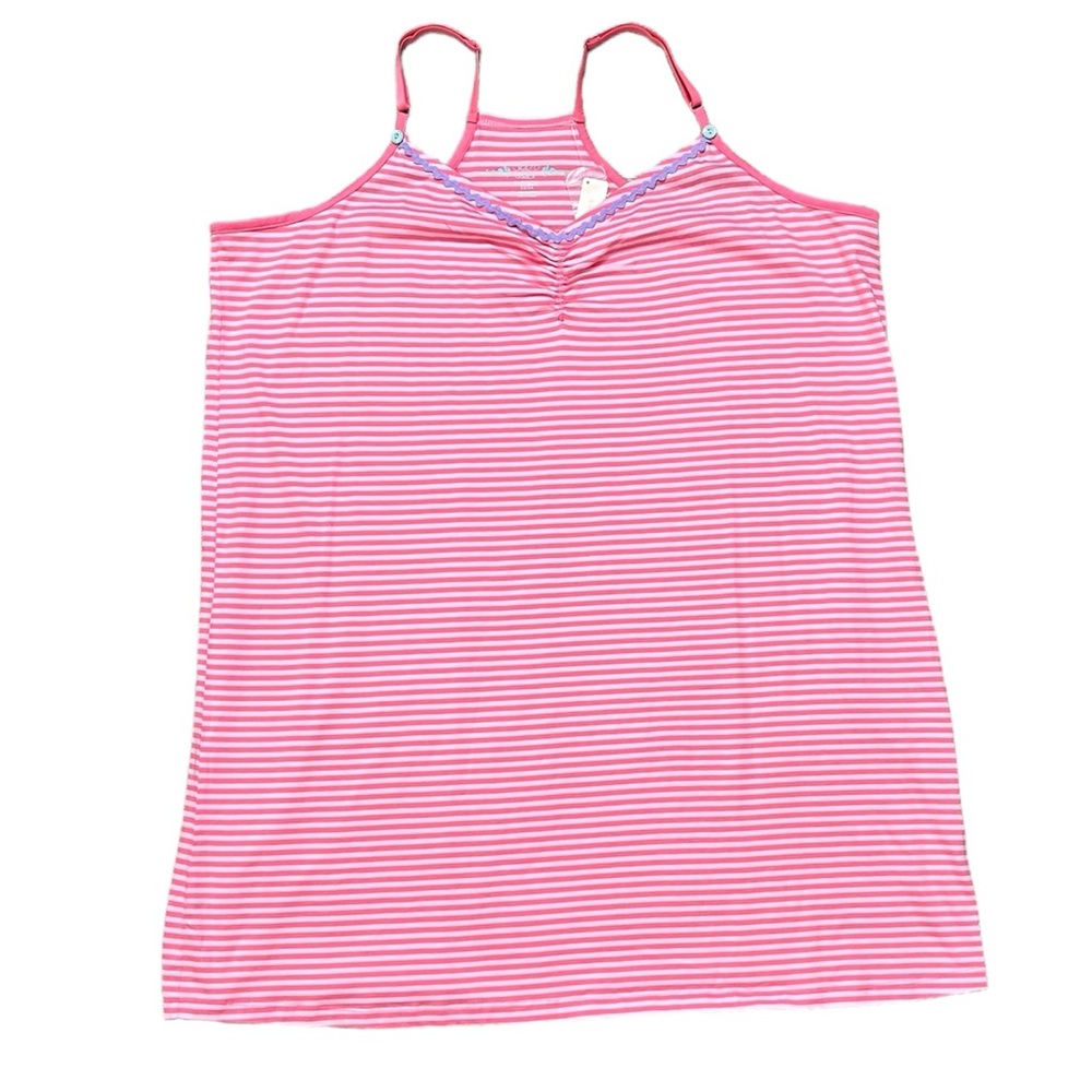 Cacique Nightgown Loungewear Sleepwear Pink Striped 22/24 22 24 New